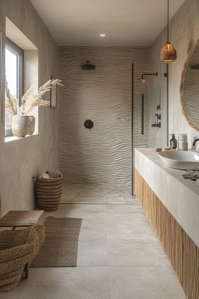 Dynamic Tile Loft Bathroom