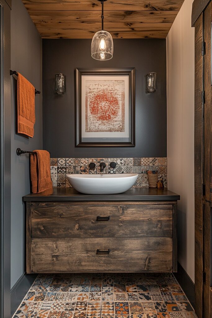 Eclectic Loft Bathroom Style