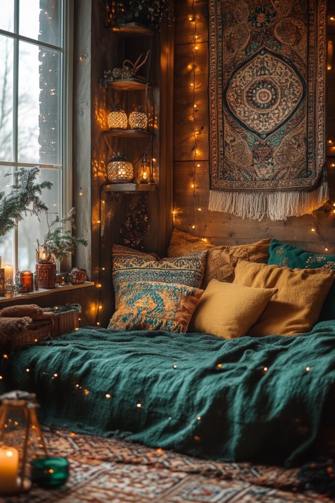 Festive Boho Cozy Corner