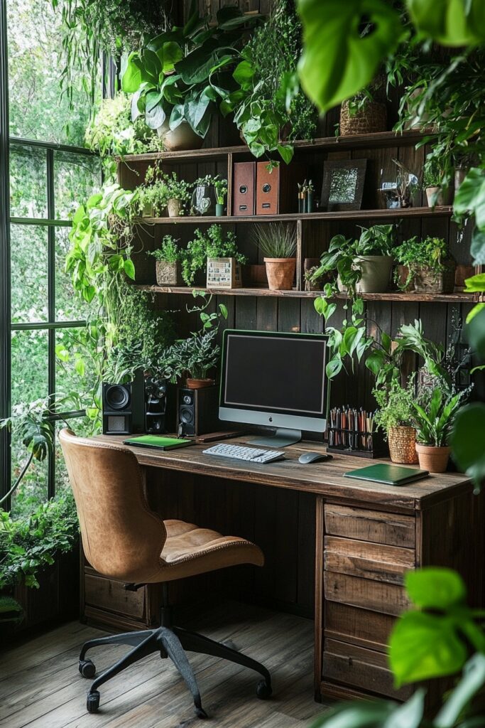 Greenery-Enhanced Workspace