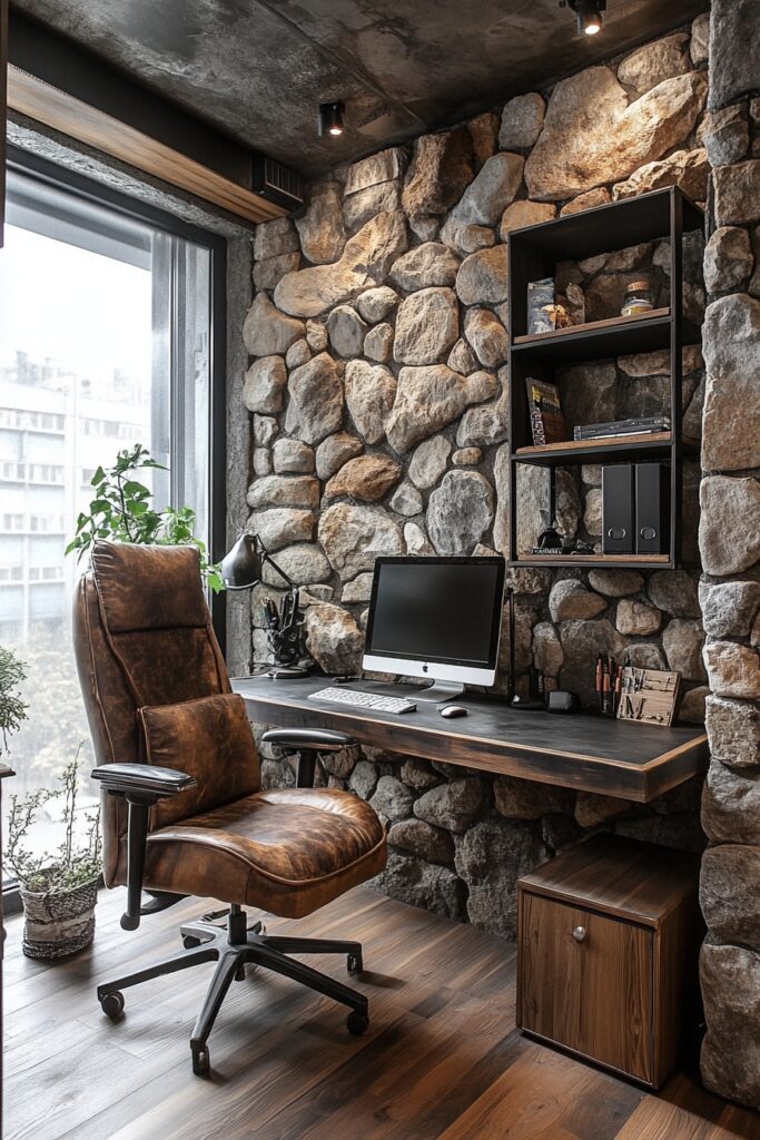 Industrial Stone Workspace