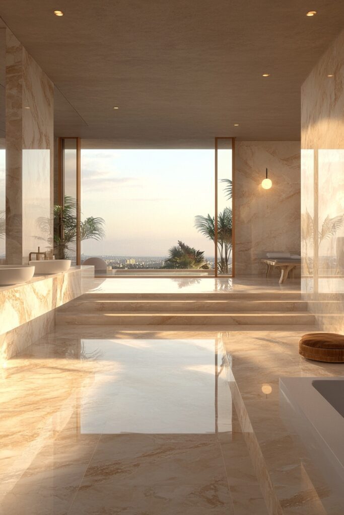 Luxury Marble Loft Bathroom