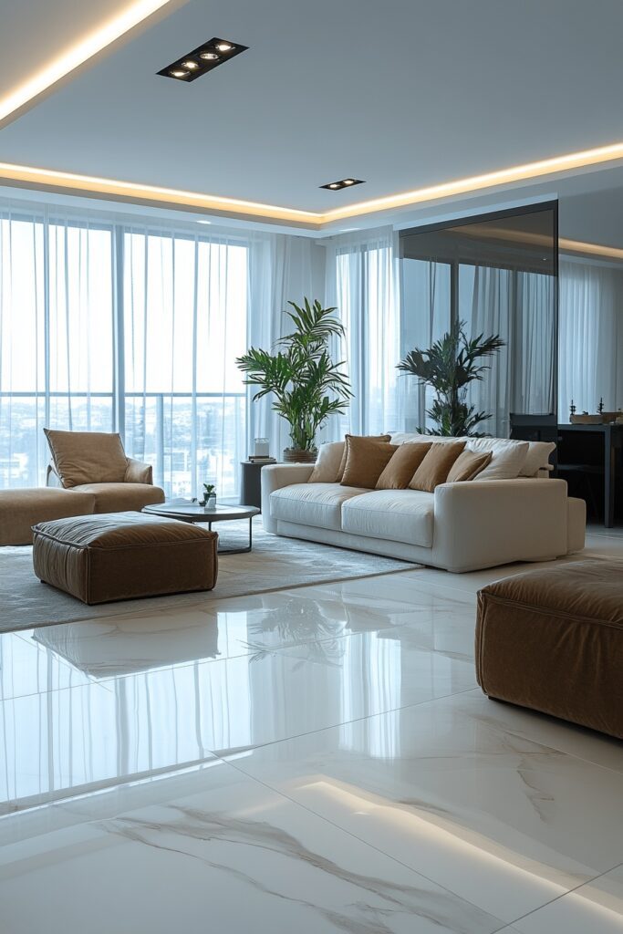 Marble Elegance Living Space