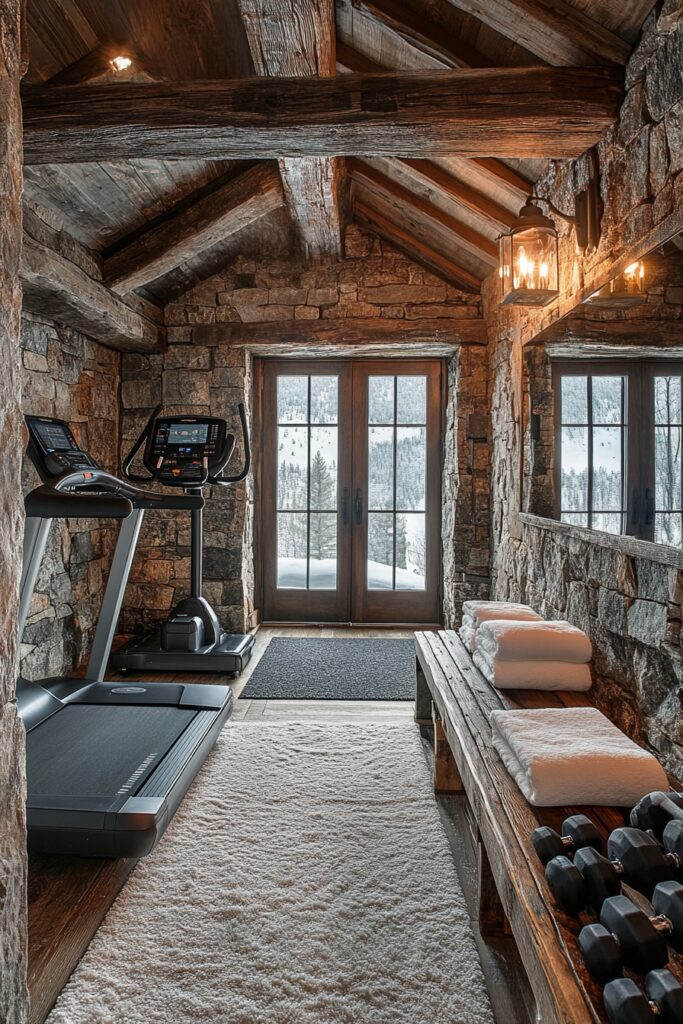 Modern Cabin Gym