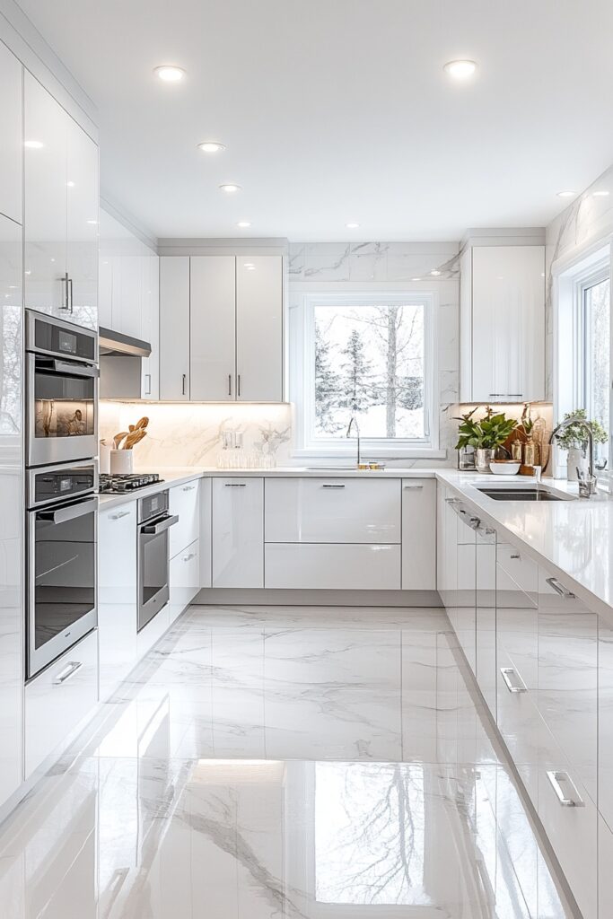 Pristine Snowscape Kitchen