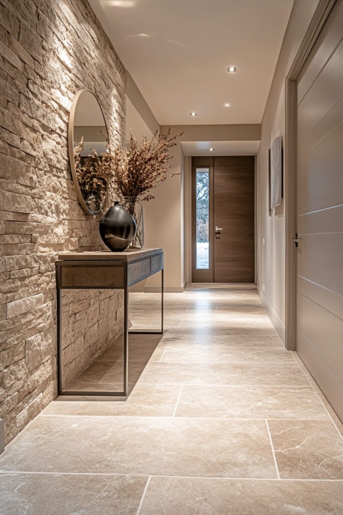 Simple Stone Entryway Design