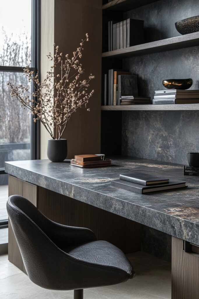 Sleek Soapstone Workspace