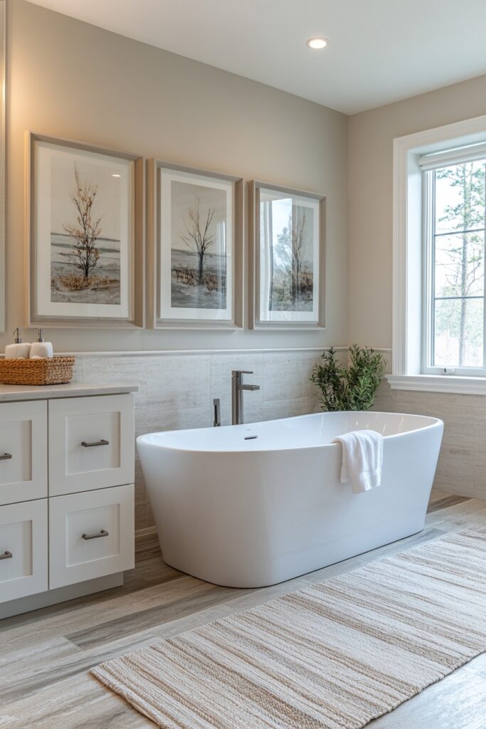 Streamlined Minimalist Loft Bathroom