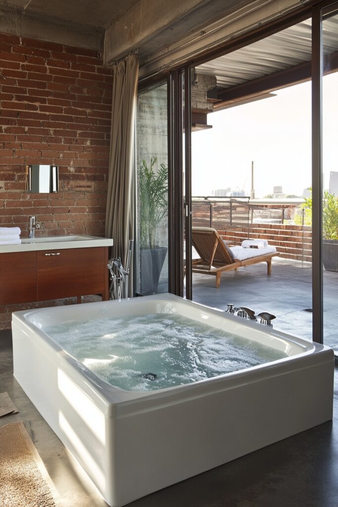 Water-Inspired Loft Bathroom