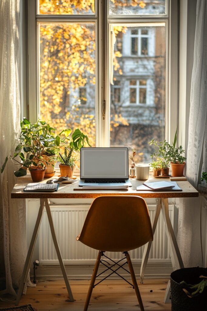 Window Sill Desk Setup