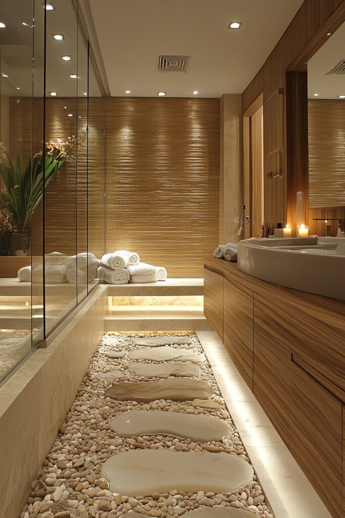 Zen Pebble Bathroom Design