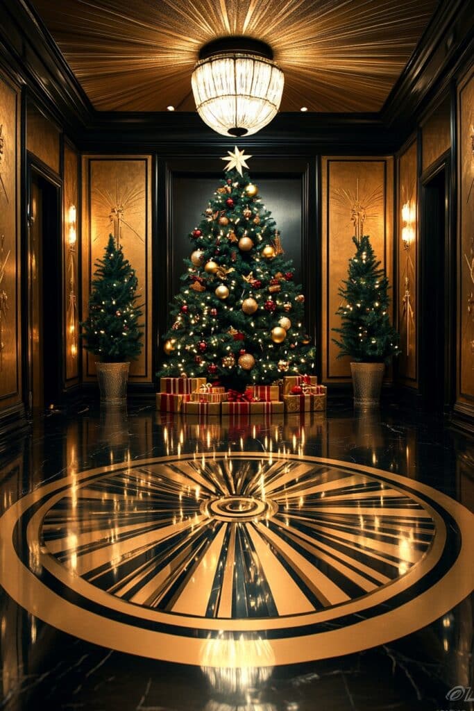 Art Deco Holiday Hallway