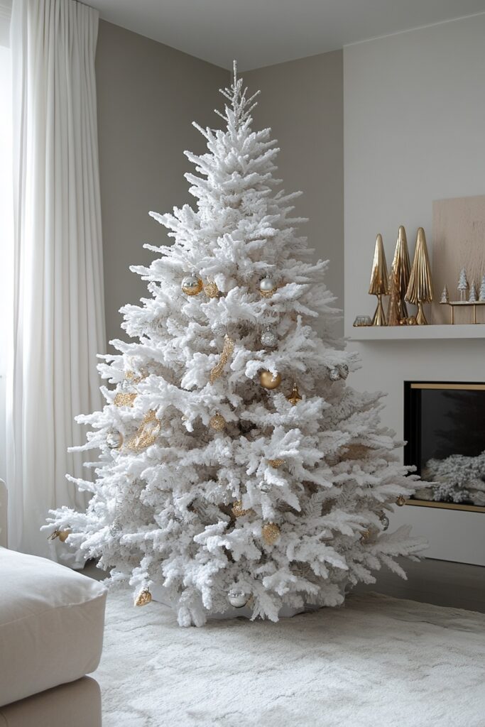 Chic White Mini Trees