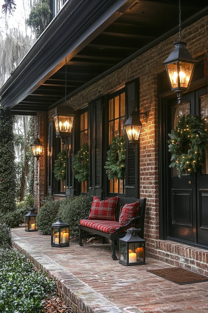 Evergreen Porch Decor