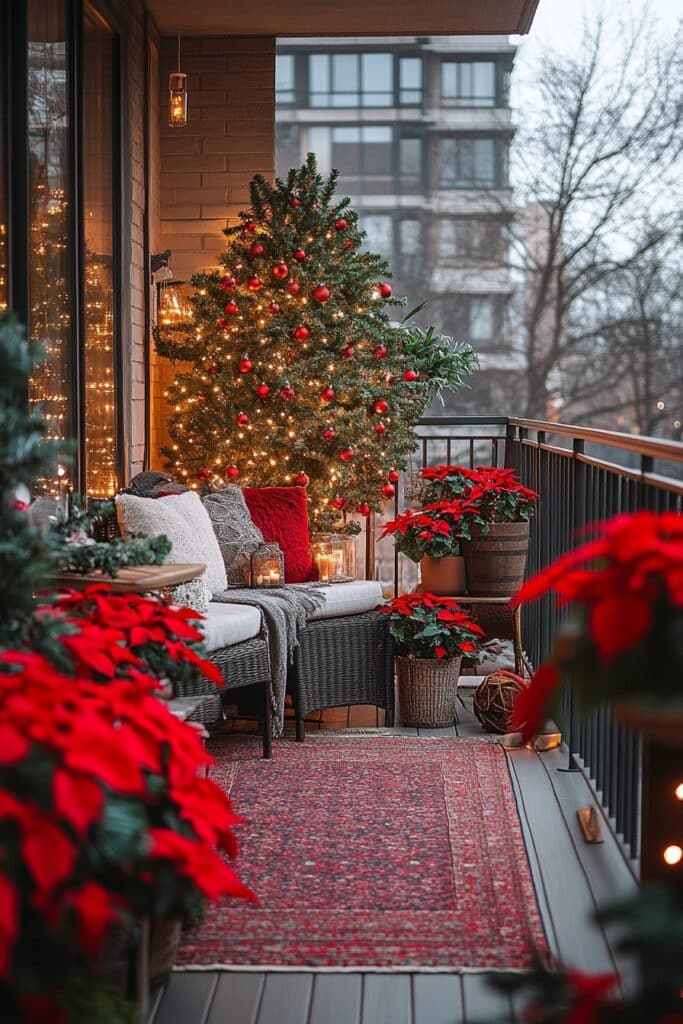 Festive Outdoor Balcony Decor