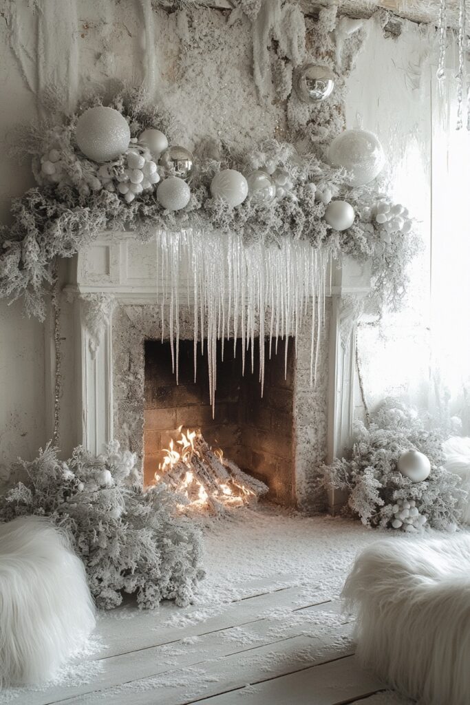 Frosted Fireplace Magic