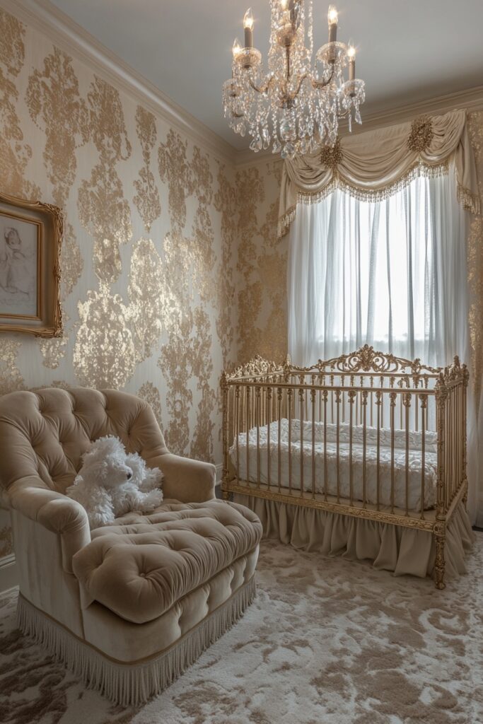 Gilded Glam Baby Room