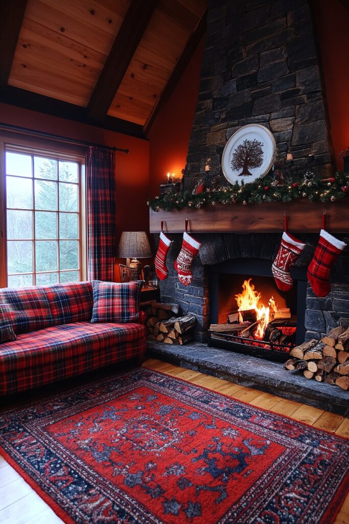 Hearth-Centered Living Area