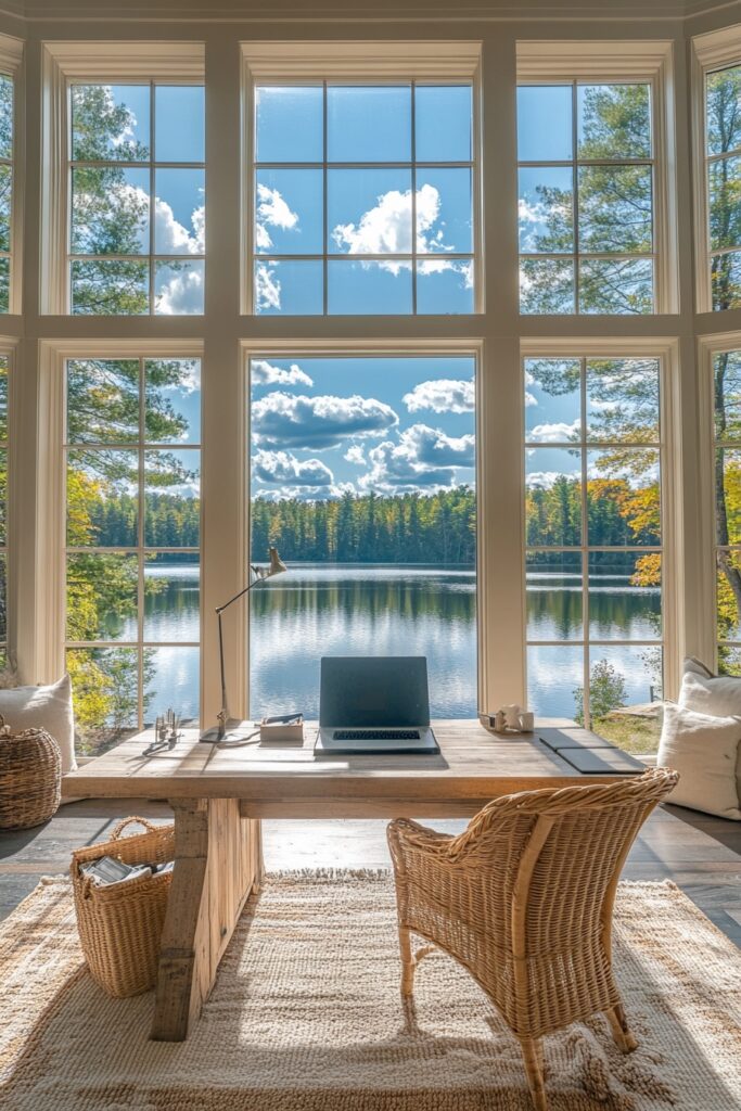 Lakeside Cabin Workspace