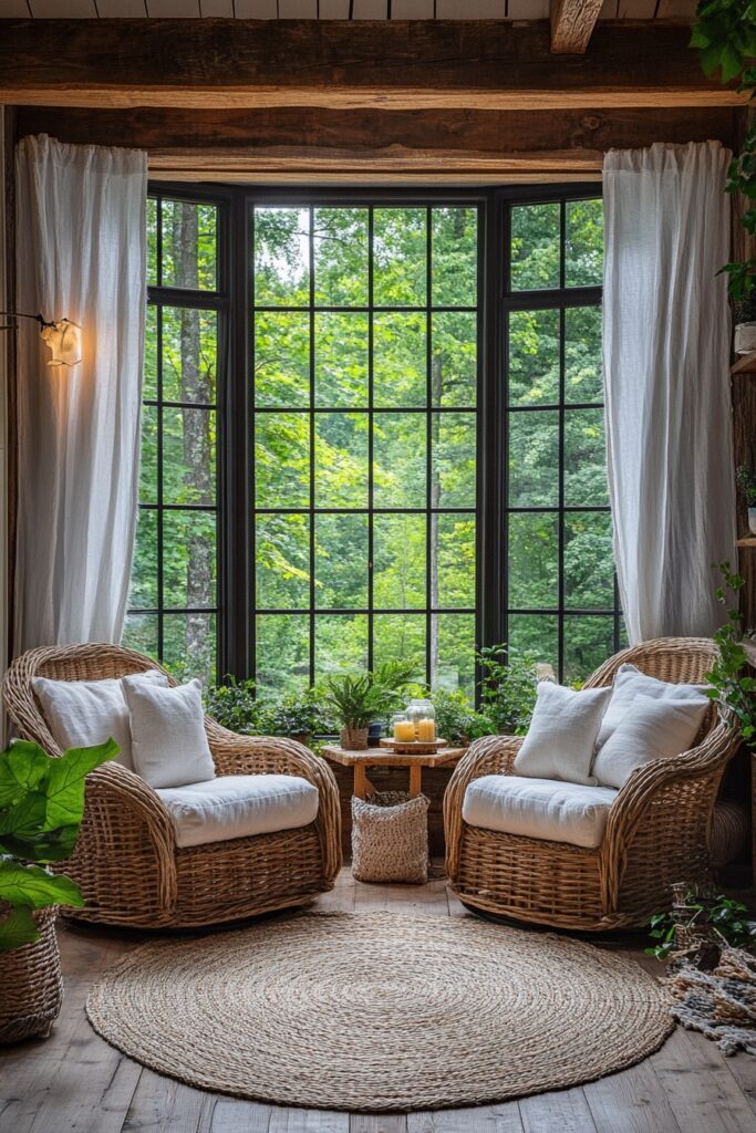 Light-Filled Cabin Sunroom