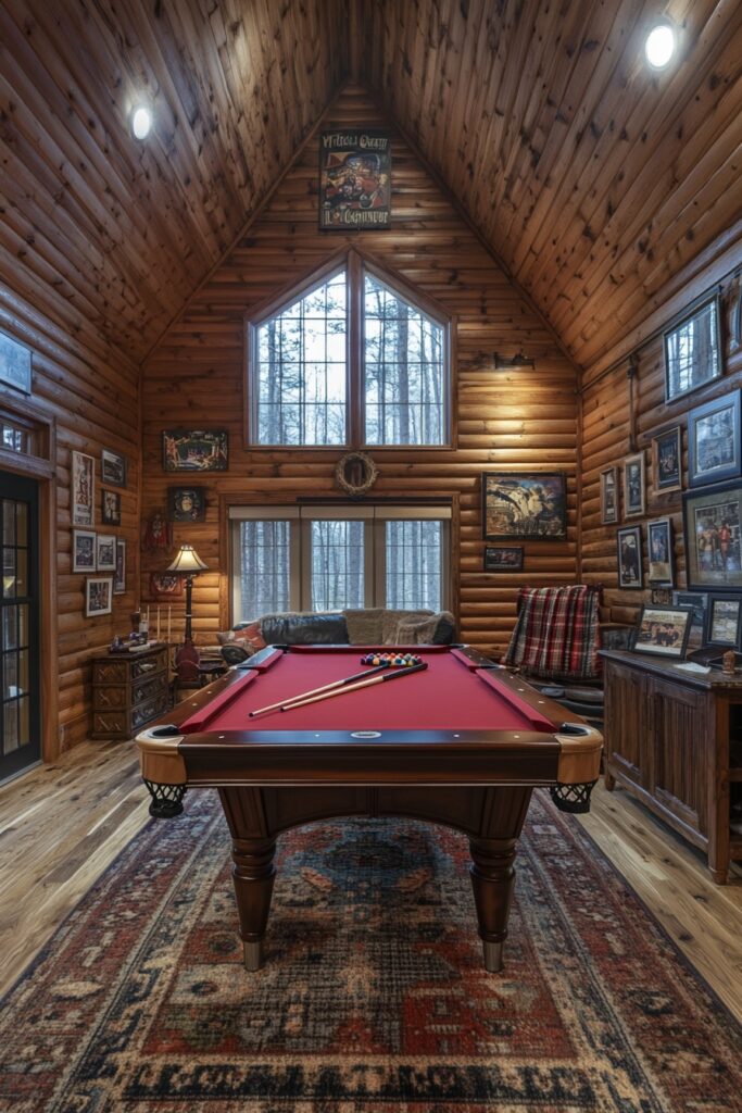 Lively Cabin Game Room