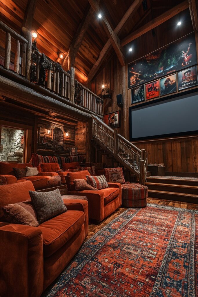 Luxury Cabin Home Theater