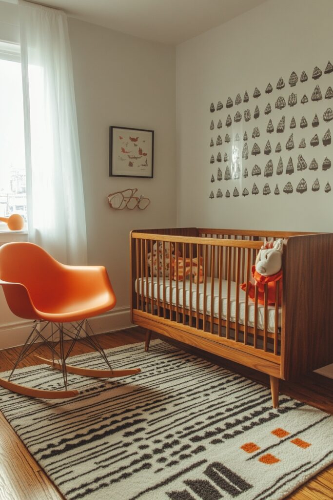 Mid-Century Modern Baby Space