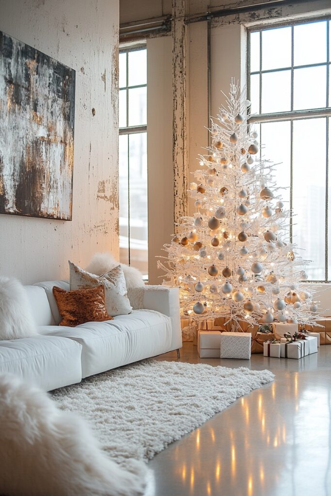 Minimalist Christmas Loft Decor