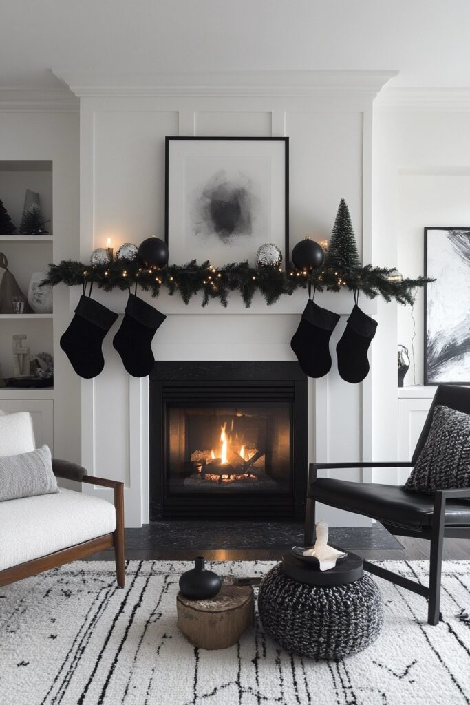 Modern Monochrome Fireplace