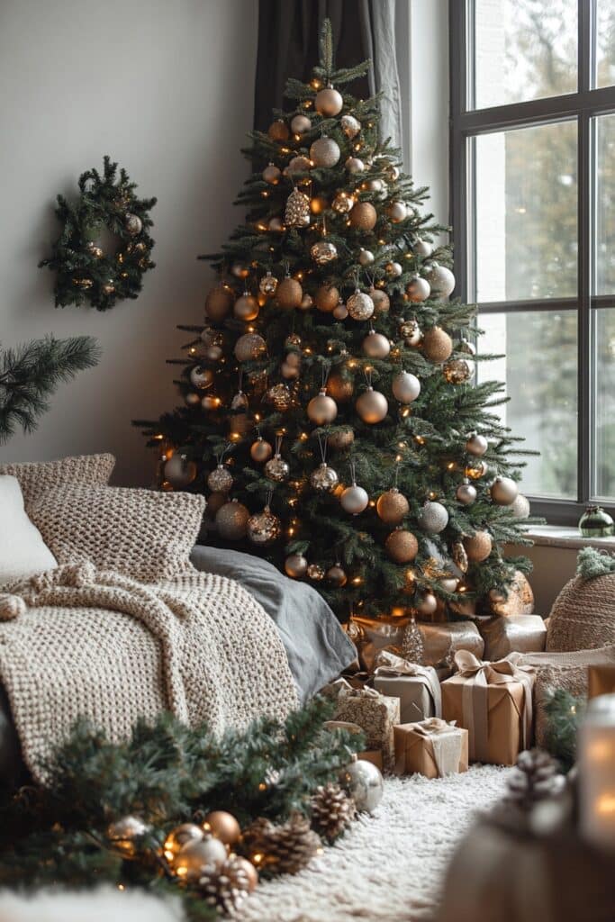 Monochrome Holiday Living Room