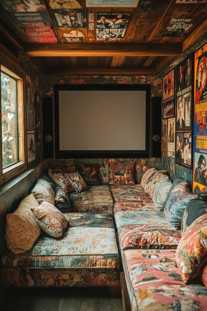 Nostalgic Cinema Room Decor