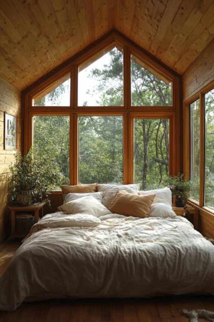 Peaceful Cabin Bedroom