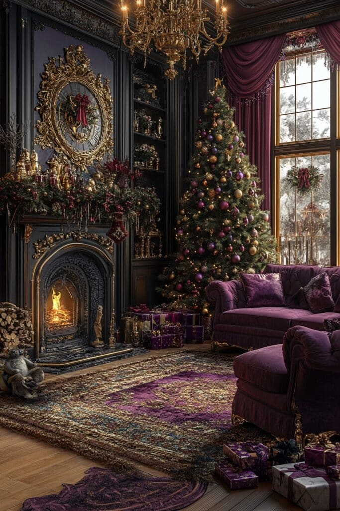 Plum and Gold Drawing Room