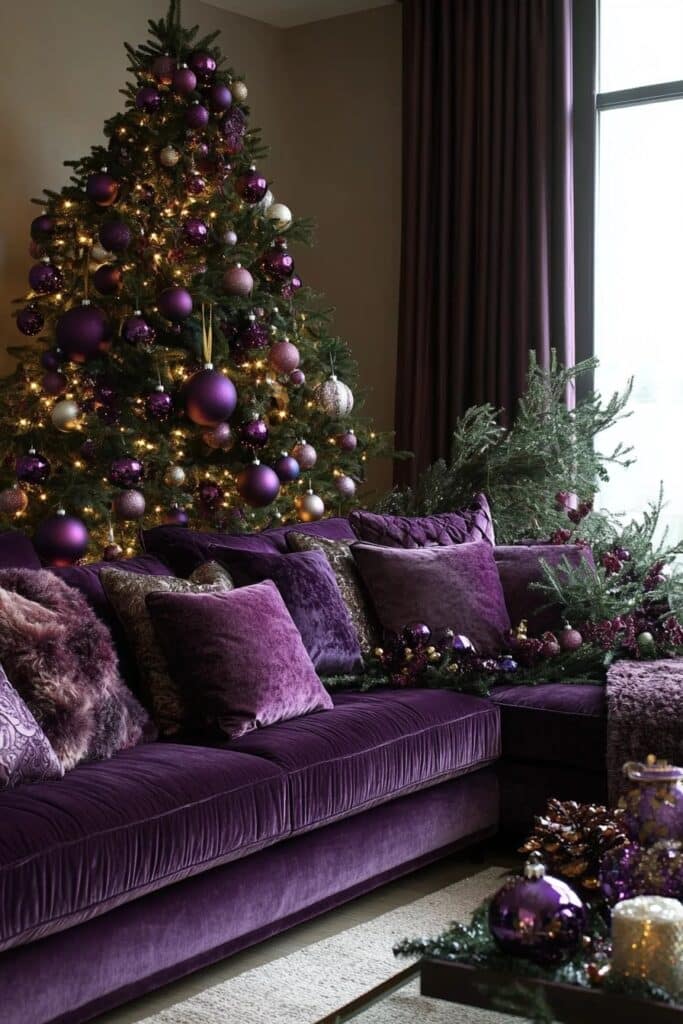 Plush Purple Living Room