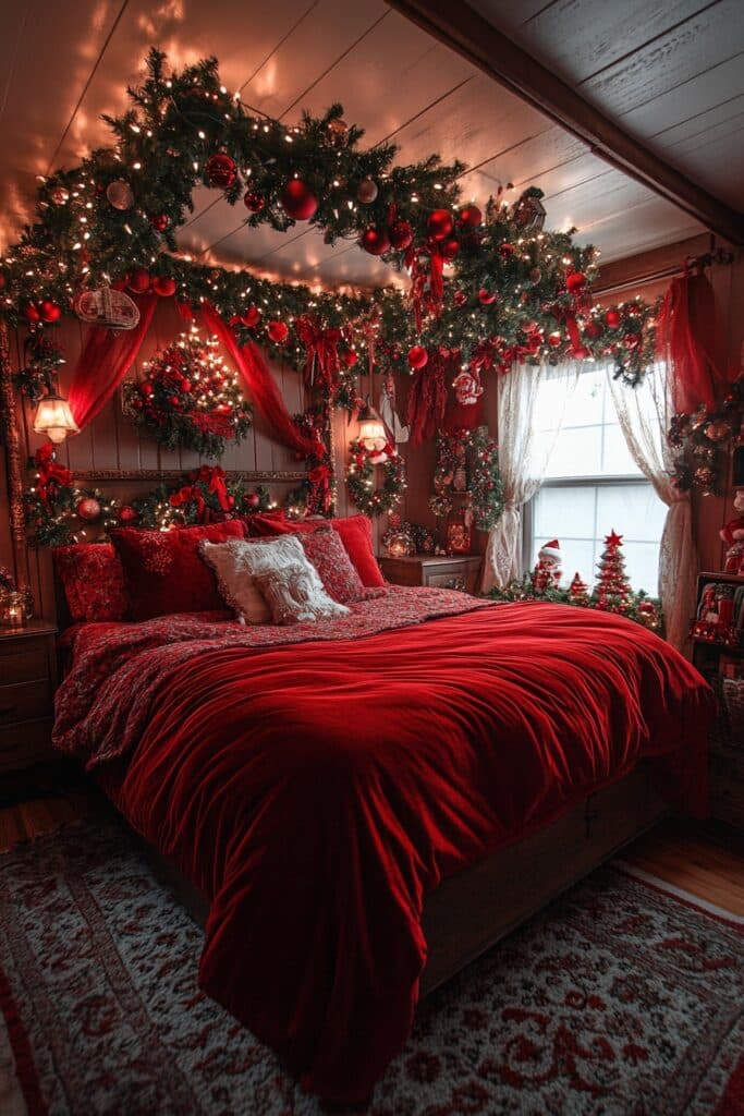 Romantic Crimson Bedroom