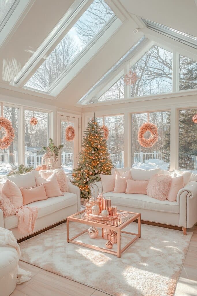 Rose Gold Sunroom Elegance