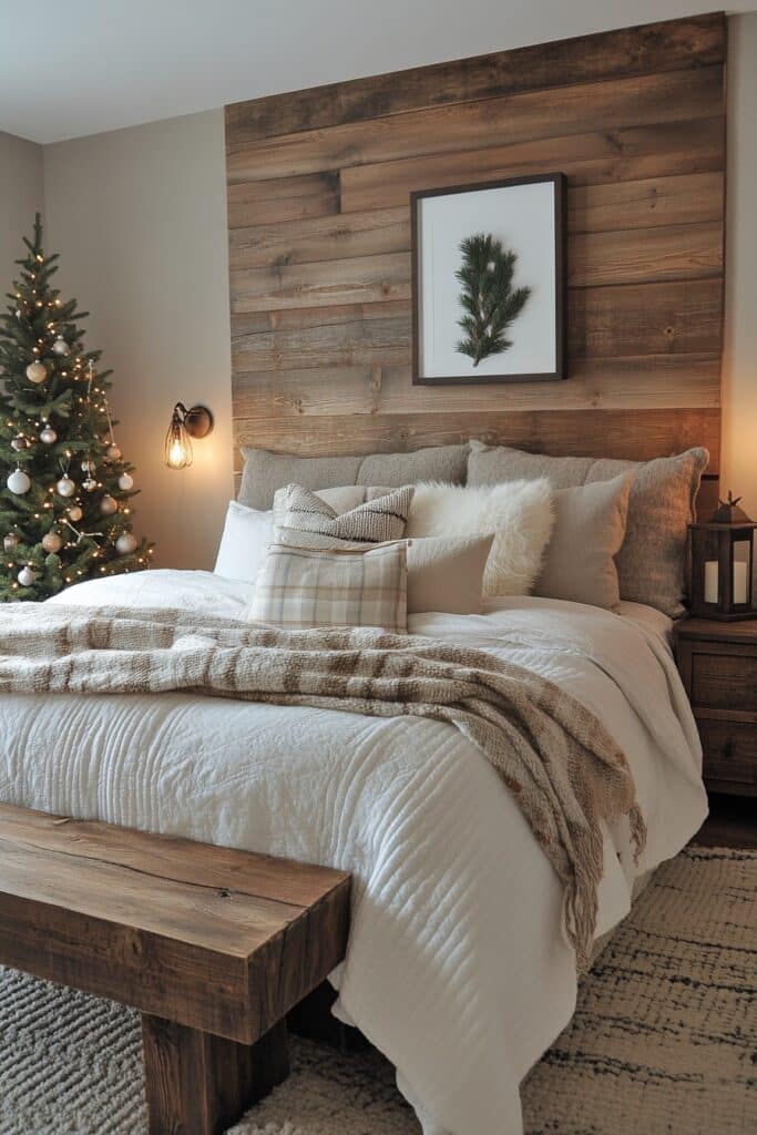 Rustic Christmas Bedroom