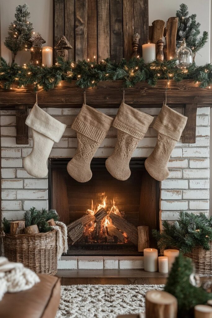 Rustic Mantel Holiday Charm