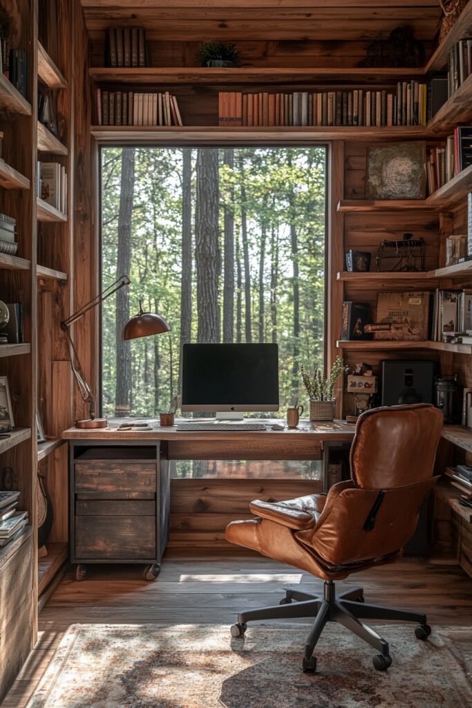 Rustic Woodland Workspace