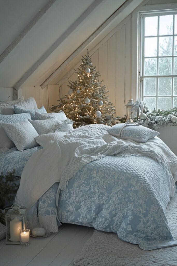 Serene Holiday Night Bedroom