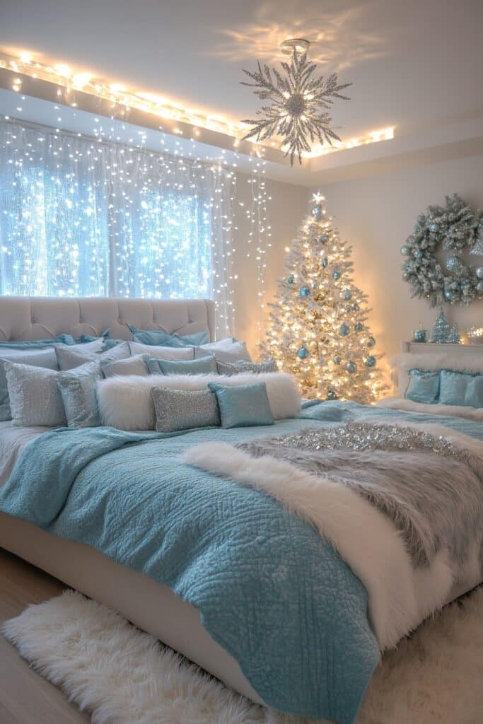 Serene Winter Retreat Bedroom