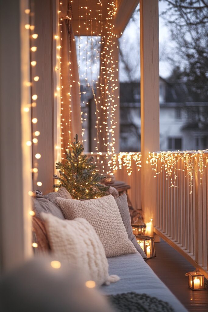 Sparkling Holiday Balcony