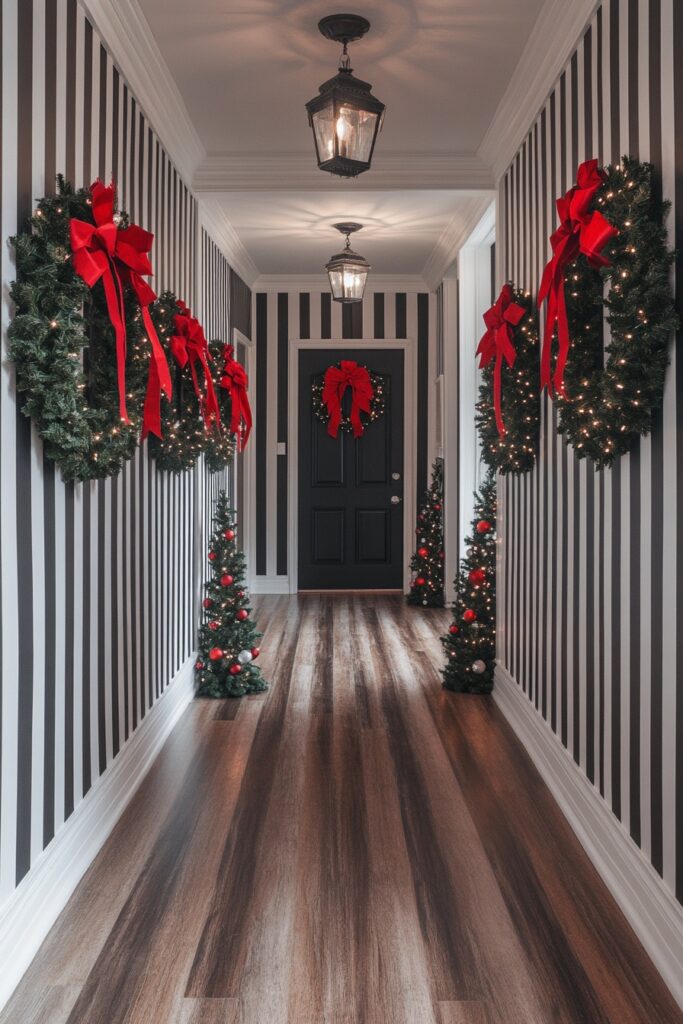 Striped Elegance Hallway