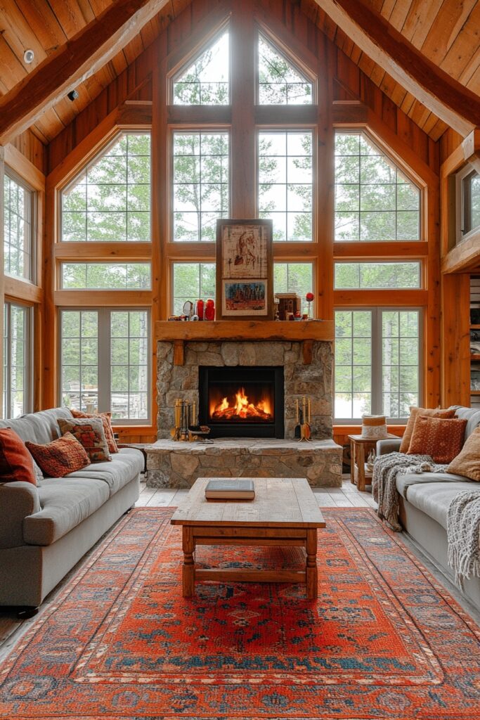 Warm Cabin Living Room