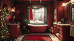 christmas bathroom decor