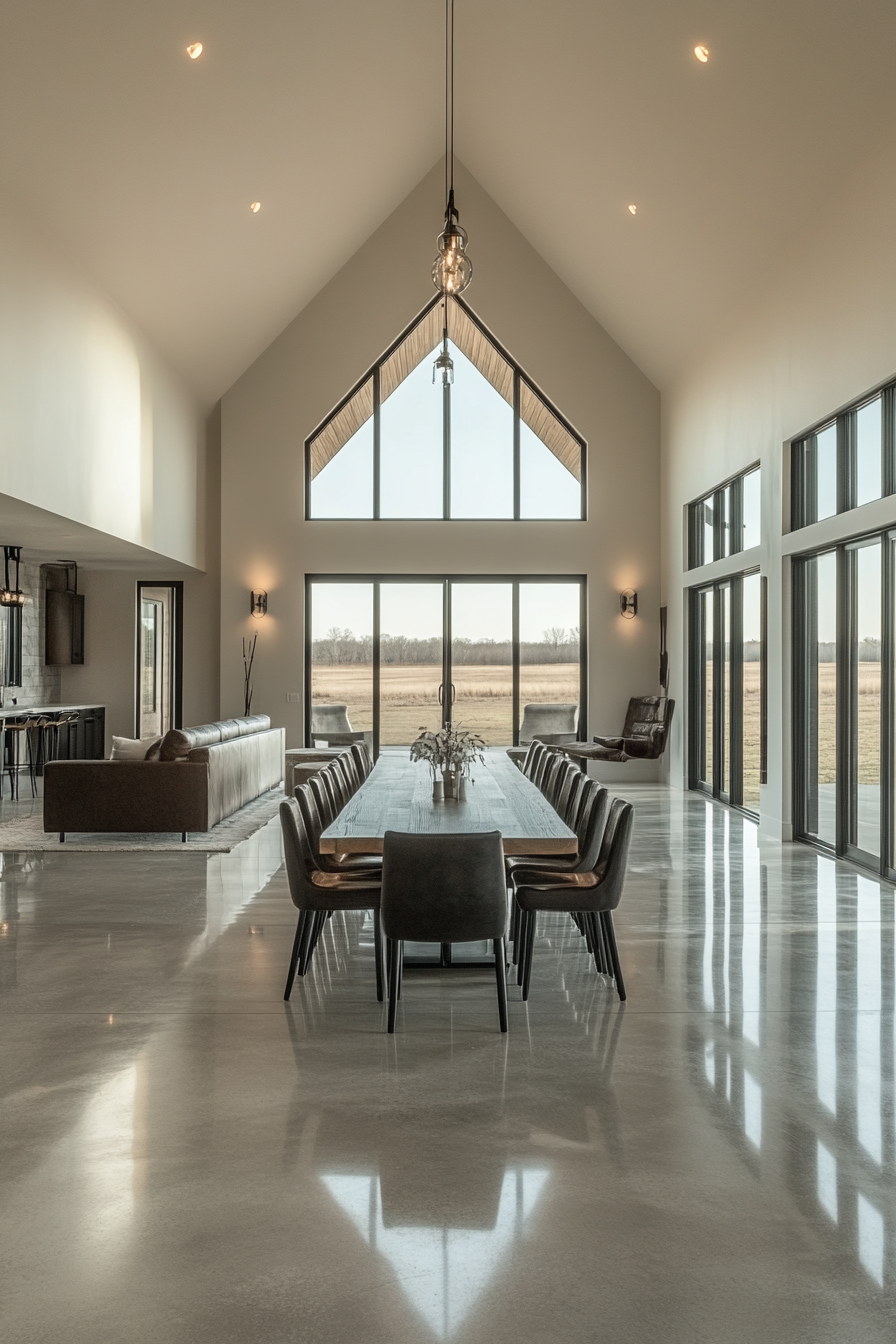 barndominium dining room