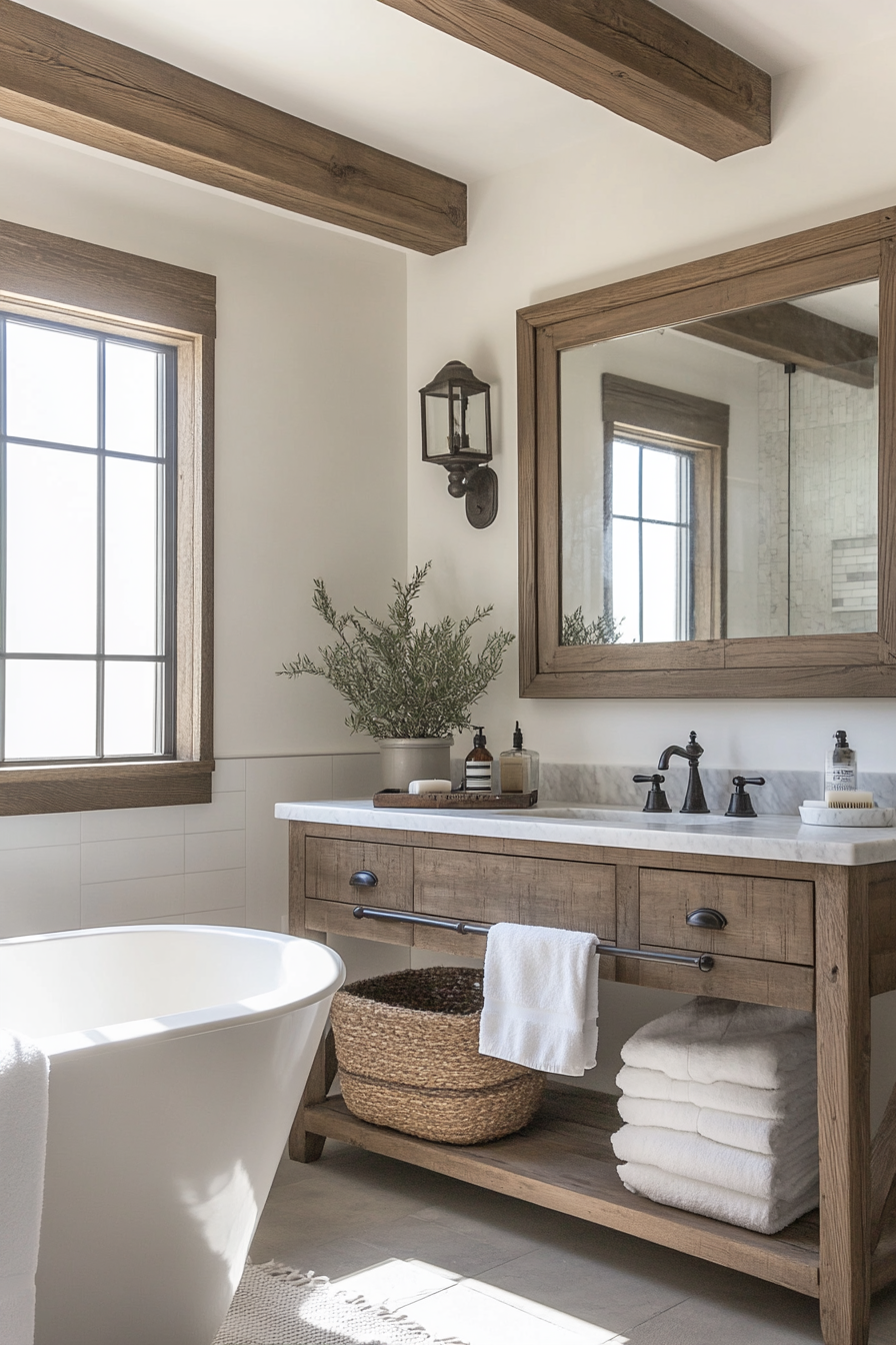 farmhouse style bathroom