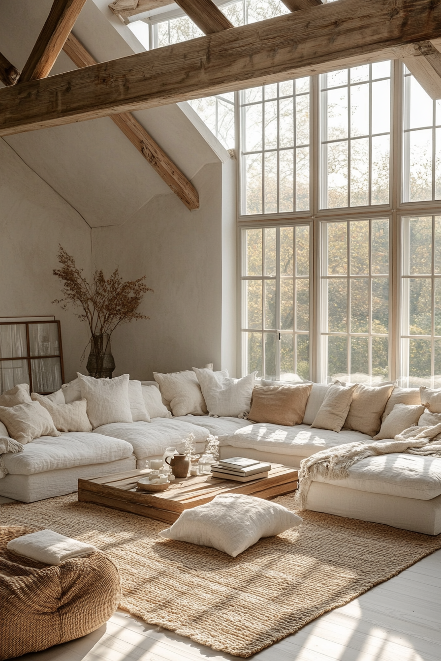 wabi sabi japandi living room