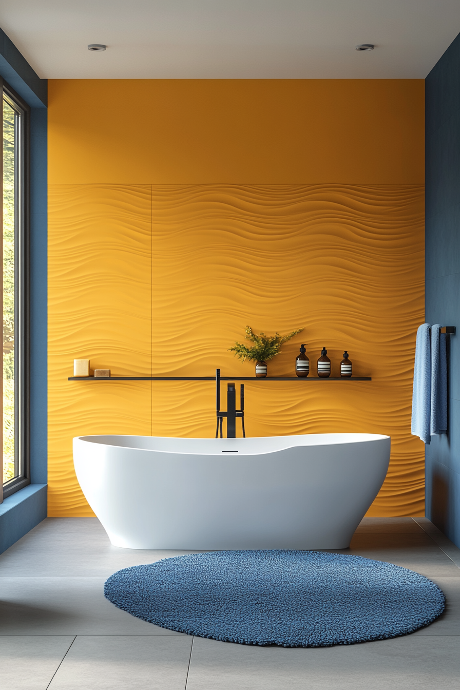 yellow and blue bathroom ideas