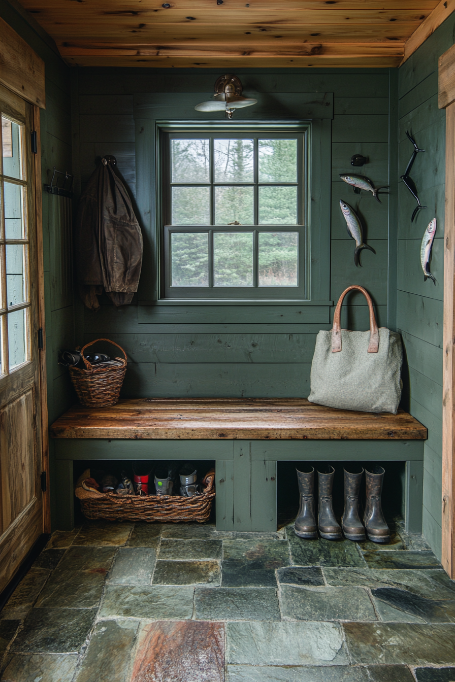 small fishing cabin interior